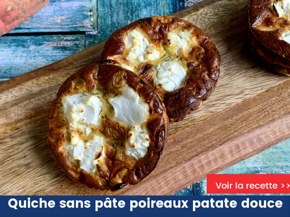 Quiche sans pâte poireaux et patate douce